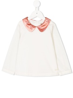 Hucklebones London блузка с контрастным воротником