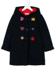 Dolce & Gabbana Kids пальто с аппликационными заплатками