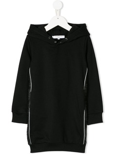 Givenchy Kids платье с капюшоном и полосками по бокам