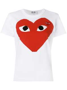 Comme Des Garçons Play футболка с принтом сердца
