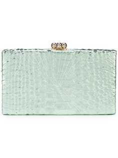 Edie Parker клатч с эффектом змеиной кожи
