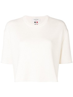 Thom Browne футболка мешковатого кроя с полосками сзади