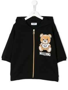 Moschino Kids толстовка на молнии с капюшоном