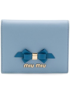 Miu Miu кошелек с логотипом и бантом