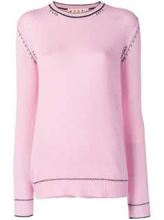 Marni джемпер с контрастной строчкой