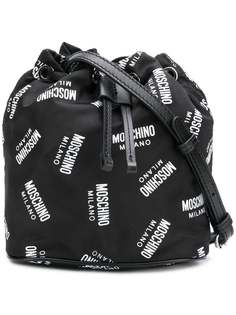 Moschino сумка модели "ведро" с логотипами