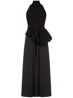 Solace London Rosa roll-neck front peplum jumpsuit