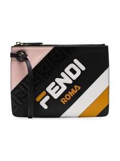 Fendi black Fendi Mania Triplette XS leather clutch bag