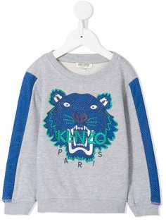 Kenzo Kids толстовка с вышитым тигром
