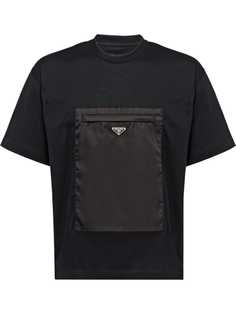 Prada zipped gabardine pocket T-shirt