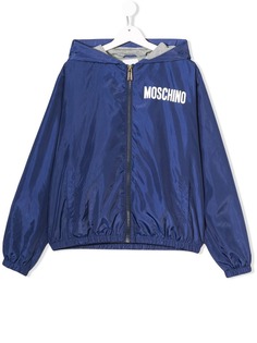Moschino Kids куртка на молнии с логотипом