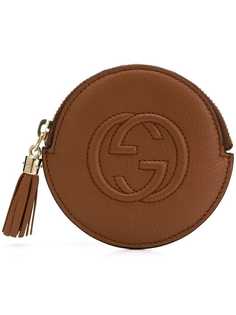 Gucci круглый клатч с тиснением GG