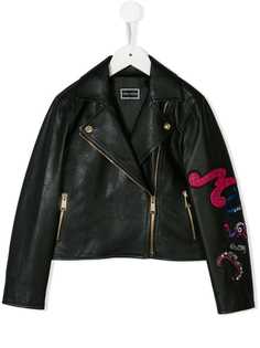 Young Versace байкерская куртка с вышивкой