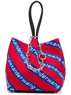 Alexander Wang logo knit shoulder bag