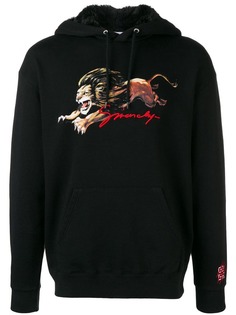 Givenchy толстовка с капюшоном и принтом льва