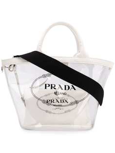 Prada logo print tote bag