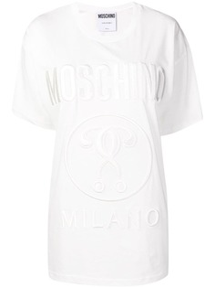 Moschino футболка с вышитым логотипом