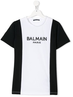 Balmain Kids футболка с логотипом