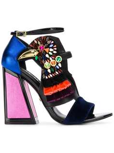 Kat Maconie туфли с аппликацией с кристаллами и оборками на стилизованном каблуке