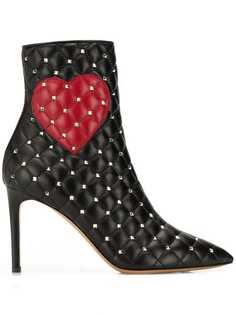Valentino ботильоны с принтом сердца RED(V)