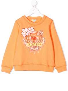 Kenzo Kids толстовка с вышивкой тигра