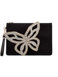Sophia Webster black Flossy Butterfly crystal butterfly clutch
