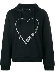Love Moschino толстовка с капюшоном и принтом сердца с логотипом