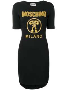 Moschino платье-футболка с логотипом