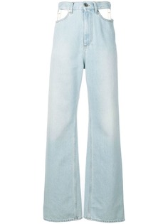 Maison Margiela широкие джинсы с прорезями
