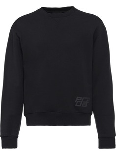 Prada флисовая толстовка с логотипом