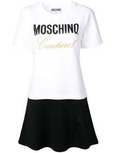 Moschino платье-футболка с логотипом
