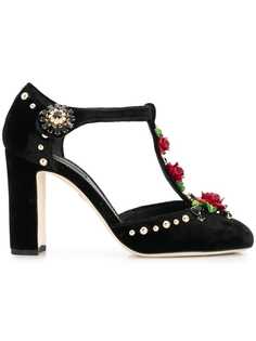 Dolce & Gabbana embroidered T-straps pumps