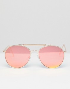 Золотистые солнцезащитные очки-авиаторы Aldo - Золотой