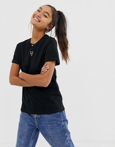 Футболка с вышитым логотипом ASOS DESIGN - Черный