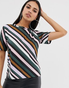 Футболка в полоску в стиле 70-х PrettyLittleThing - Мульти