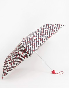 Зонт в полоску Lulu Guiness - Черный