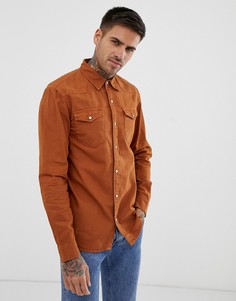 Джинсовая рубашка цвета ржавчины Pull&Bear - Оранжевый