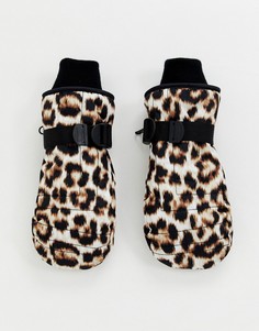 Горнолыжные перчатки с леопардовым принтом ASOS 4505 - Мульти