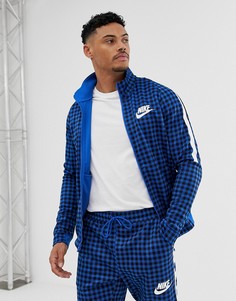 Синяя спортивная куртка в клетку Nike BQ0675-480 - Синий