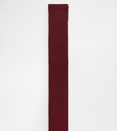 Бордовый трикотажный галстук Heart & Dagger - Красный