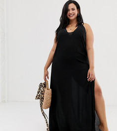 Черное пляжное платье-комбинация South Beach Curve - Черный