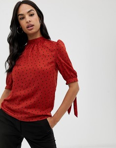 Блузка в горошек Fashion Union - Красный