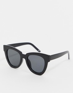 Массивные солнцезащитные очки кошачий глаз ASOS DESIGN - Черный