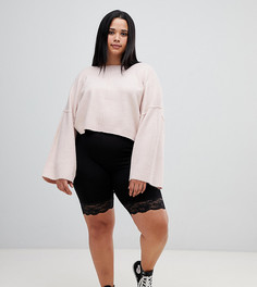 Шорты-леггинсы с кружевной кромкой ASOS DESIGN Curve - Черный