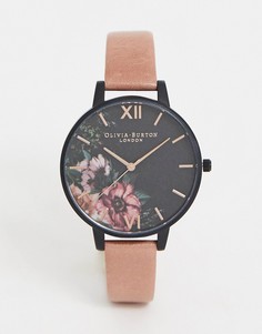 Часы с розовым кожаным ремешком и цветочной отделкой Olivia Burton OB15FS60 - Розовый