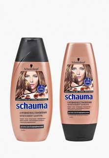 Набор для ухода за волосами Schauma Антикризис, 6 уровней восстановления: шампунь + бальзам