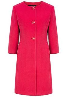 Приталенное розовое пальто La Reine Blanche