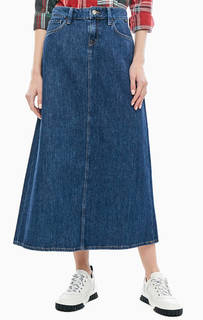 Джинсовая юбка миди с карманами Mavi