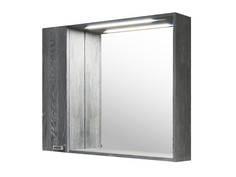 Настенное зеркало с шкафчиком моденна (экомебель) серый 90.0x72.0x15.0 см.
