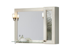 Настенное зеркало с шкафчиком марианна (экомебель) бежевый 90.0x72.0x15.0 см.